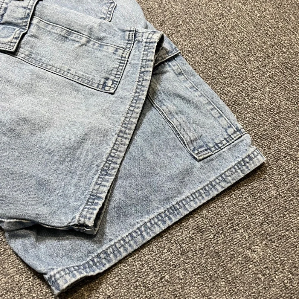 Wrangler Mens Denim Cargo Shorts Light Wash 100% Cotton Size 34